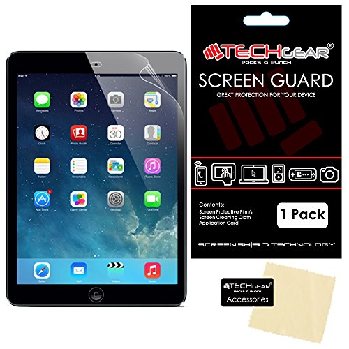TECHGEAR Screen Protector for iPad Air 2 (iPad 6 / 6th Gen) - Ultra Clear Lcd Screen Protector Compatible with Apple iPad Air 2 (iPad 6 / 6th Gen) - With Cleaning Cloth & Application Card