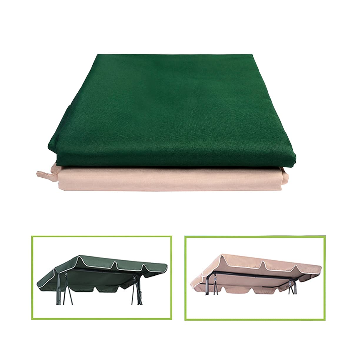 GIANTEX Copertura di Ricambio Universale per Dondolo, Tettuccio Tetto di Ricambio per Dondolo da Giardino per Esterno Beige