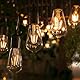 hellum Hängelampe mit Batterie und Fernbedienung outdoor 2er Set, goldene Glühbirne mit Batterie und Timer, ST64, Ø 6,4 x 13,8cm, Hängelampe für außen mit Fernbedienung, Deko Hochzeit 151411