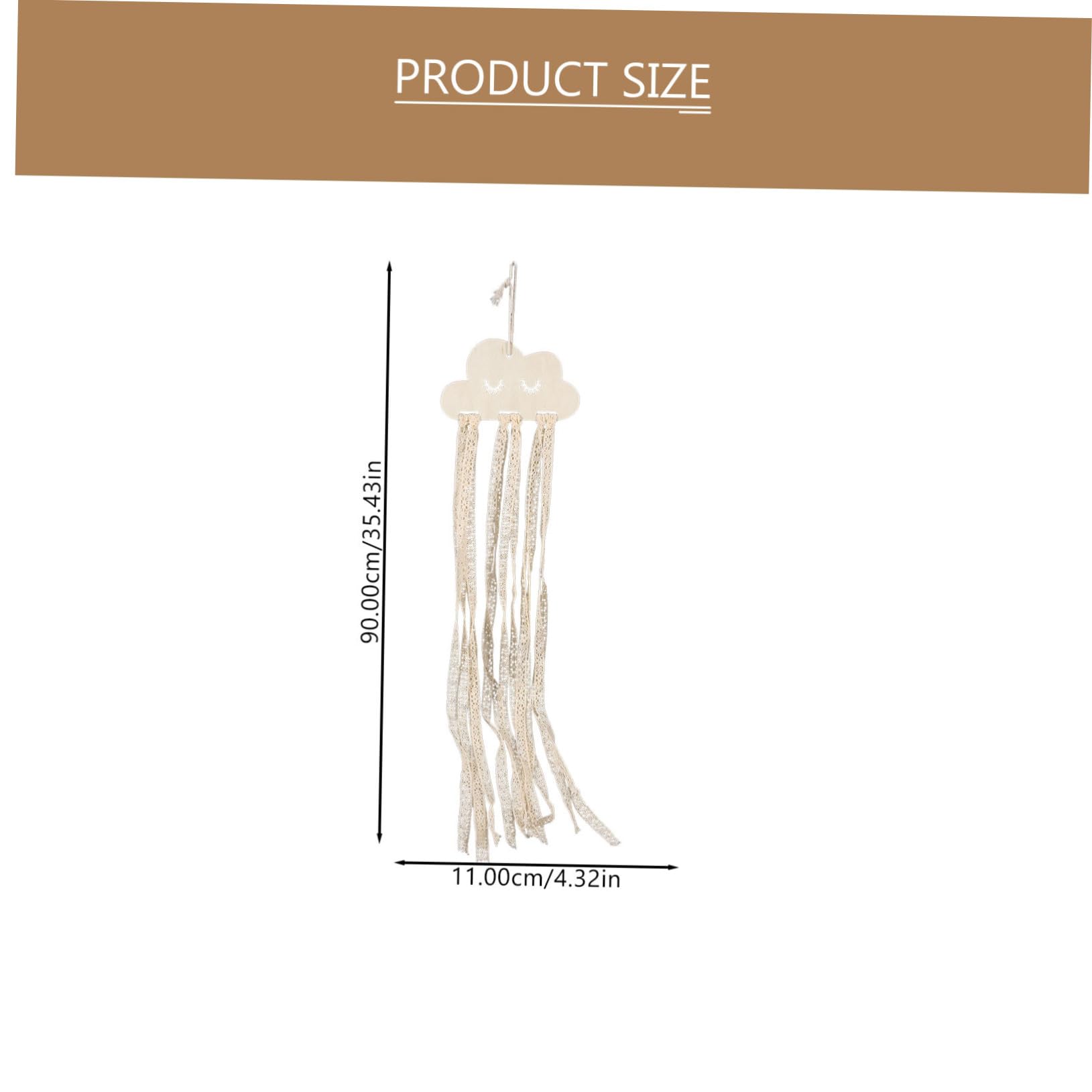 Ipetboom 3pcs Hair Accessories Organizer for Girls Cloud Floral Design Wall Hanger Hair Clip Holder and Headband Storage for Nursery Decor