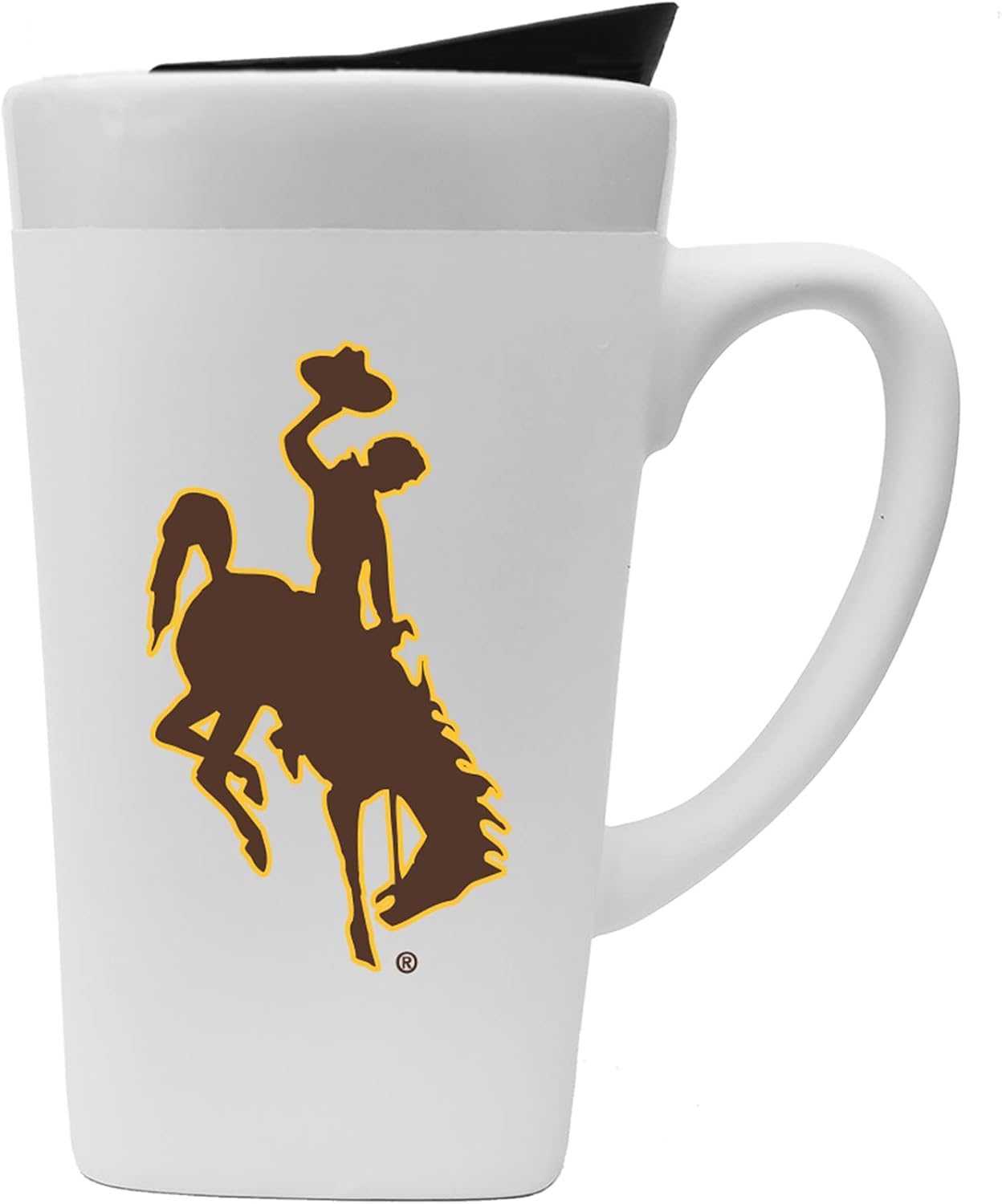 The Fanatic Group Wyoming Ceramic Mug with Swivel Lid, Design-1 - White
