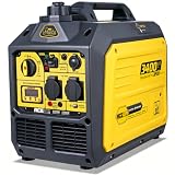 Aceup Energy 3400W Generatore di Corrente a Benzina con Prese USB da 230V 5V 12V display intelligente parallelo per Campeggio 4 Tempi