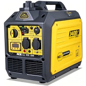 Aceup Energy 3400W Inverter Stromerzeuger, Benzin Stromgenerator Notstromaggregat 4 Takt Motor Für Camping