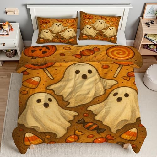 Piumino Matrimoniale Diavoletto Trapunte Halloween Piumone Imbottito Resistente Lavabile, Super Morbida Trapunta, piumini 200x200 cm in Microfibra Reversibile e 2 Federa 50x80 cmT532