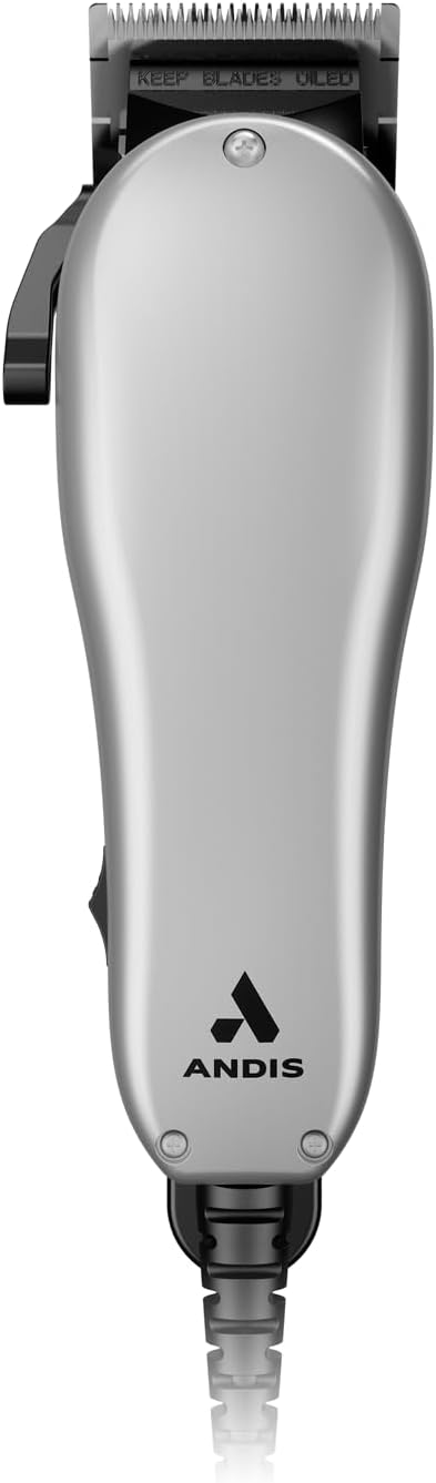 Andis 19150 Clipper All-in-one 13 pc Kit Adjustable Blade for Kids & Adults - Powerful Magnetic Motor with Corded Electric, Effortless Hair Cutting for All Types – Gray