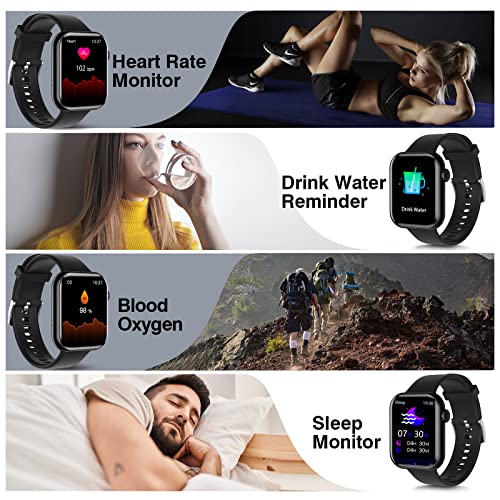 Fttmwtag Smart Watch (Answer/Make Calls), 1.85 Inch Fitness Tracker Watches For Android/Ios Phones, Bluetooth Watch Text Message, Heart Rate, Sleep Monitor, 120 Sports Modes, Waterproof For Women Men #TOP1