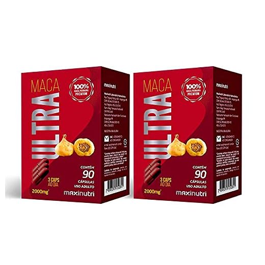 Kit 02 Maca Peruana Energia e Vitalidade 100% Maca 2000mg 90 Cápsulas