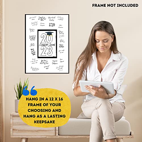 Class Of 2023 Graduation Decorations For Boys Or Girls, Signing Board Guest Book, Class Of 2023 Decorations, Poster Graduation Party Decor, Class Of 2023 Card (12X16 Unframed - Black) #TOP5