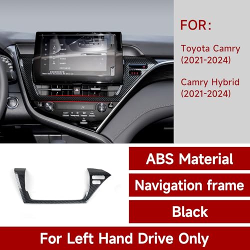 Image of Car Air Vent Frame Center AC Trim Carbon Color ABS Decal Sticker Compatible with 8th Gen Toyota Camry XV70 Accessories - for 2021-2024 ONLY