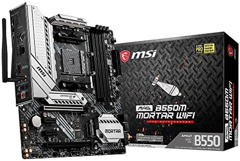 MSI MPG B550 GAMING PLUS Motherboard ATX - Supports AMD Ryzen 3rd Gen Processors, AM4, DDR4 Boost (4400MHz/OC), 1x PCIe 4.0/3.0 x16, 1x PCIe 3.0 x16, 1x M.2 Gen4 x4,1x M.2 Gen3 x4, Gigabit LAN, Black