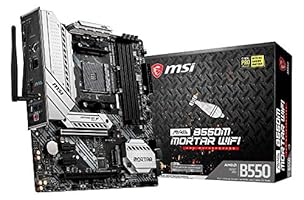 MSI MAG B550M Mortar WiFi AMD AM4 DDR4 M.2 USB 3.2 Gen 2 WLAN 6 HDMI M-ATX Gaming Mainboard AMD Ryzen™ 5000 Prozessoren
