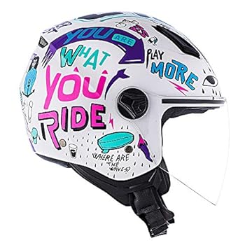 CAPACETE NORISK ORION FREE - BRANCO/ROXO (58)