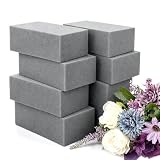 SPOKKI 8 StüCk Steckschaum für Blumen 14×8×4cm Grau Quadrat Trockensteckmasse für Kunstblumen, Blumensteckschaum Selbst Schneidbar steckmasse für Kunstblumen Frischblumen Feiern DIY Floristik