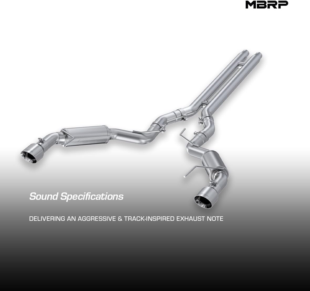 MBRP S7278409 3" Cat Back, Dual Split Rear, Race Version Exhaust System with 4.5" Tips (T409)