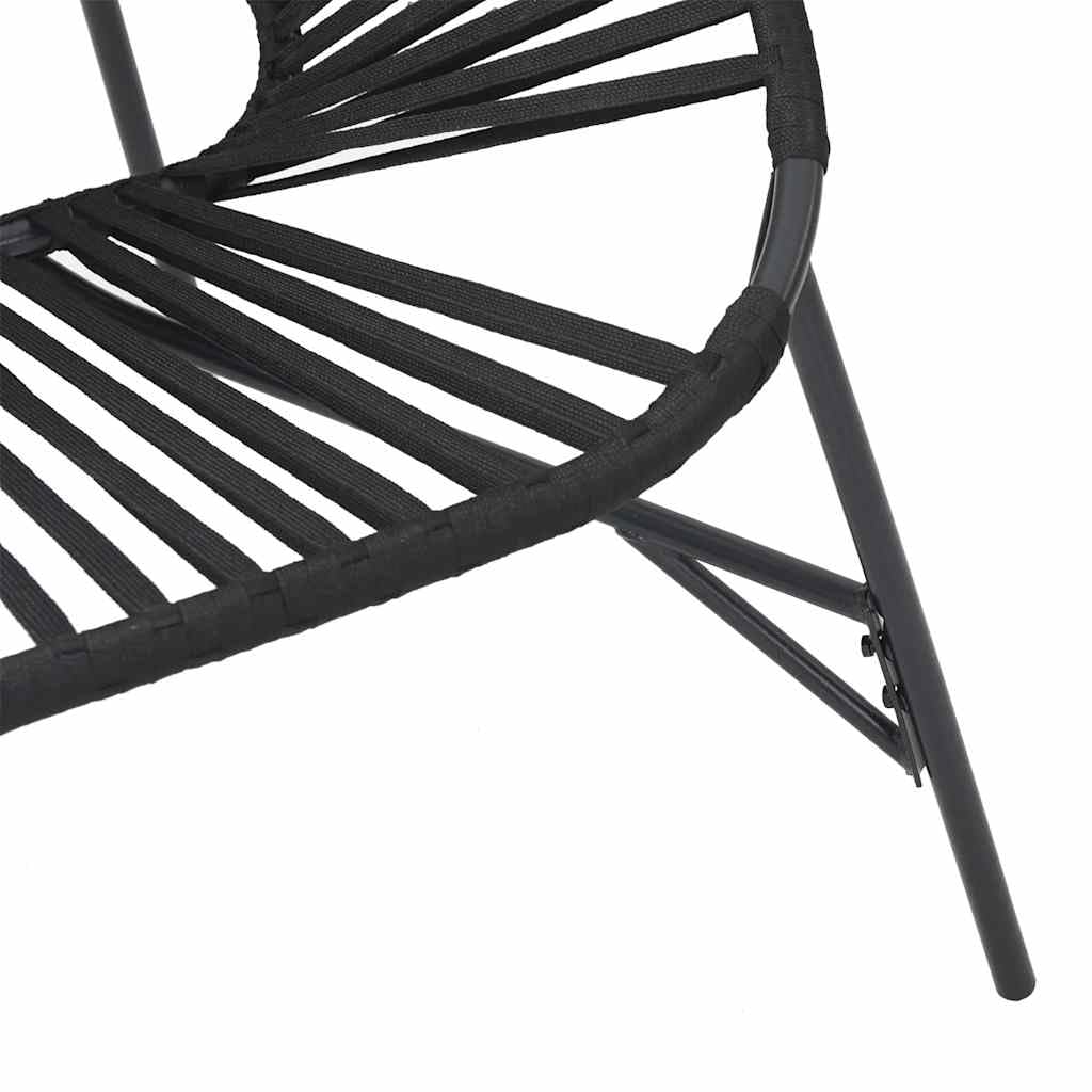 vidaXL Chaise œuf de Jardin Noir résine tressée, Chaise Oeuf, siège de Jardin, Chaise de Patio, Chaise de Jardin, siège d'extérieur