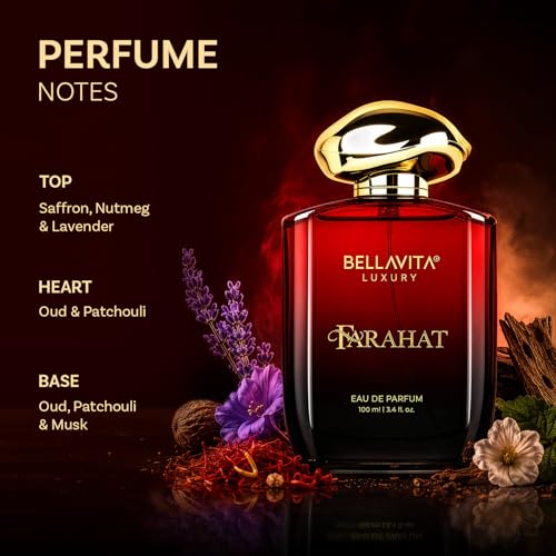 Image of BELLAVITA FARAHAT | Dubai Crafted | Perfume For Man | 100ml | 25% Perfume Oil Concentration | Oud, Saffron, Patchouli & Musk | Premium Long Lasting Fragrance