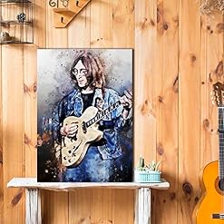 Zyangcc John Lennon Toile murale sans cadre pour chambre à coucher ou salon 50 x 75 cm - Les Beatles, Paul McCartney, John Lennon, RIngo Starr, George Harrison Zyangcc John Lennon Toile murale sans cadre pour chambre à coucher ou salon 50 x 75 cm – Image 3