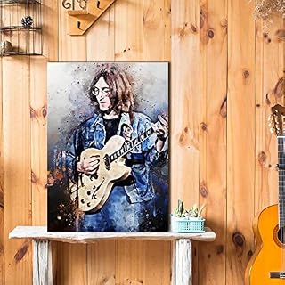Zyangcc John Lennon Toile murale sans cadre pour chambre à coucher ou salon 50 x 75 cm - Les Beatles, Paul McCartney, John Lennon, RIngo Starr, George Harrison Zyangcc John Lennon Toile murale sans cadre pour chambre à coucher ou salon 50 x 75 cm – Image 3