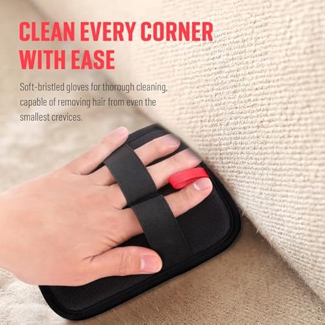 Pet Hair Remover, Electrostatic Pet Hair Removal Gloves, Reusable Cat & Dog Hair Remover for Couch, Furniture, Carpet, Curtain, Upgraded Animal Fur Removal Tool, Cat Grooming Gloves-1 PCS-7S5xypuT