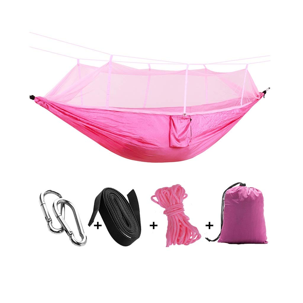 Huśtawka Przenośny spadochronowy nylonowy hamak podróżny kempingowy, hamak kempingowy z siatką, krzesło Swing Chair do wnętrz, na zewnątrz, wędrówki, taras, podróż wielofunkcyjny trapez (kolor: C)