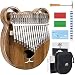 Kalimba 17 Keys Thumb Piano Solid Wood Finger Piano Start Kits African Instrument with Protective Case Tuning Hammer Study Booklet Cleaning Cloth From AKLOT