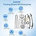 ECCPP Timing Chain Kit fit for SCION for Toyota xB tC Camry Corolla Matrix For RAV4 Solara For HIGHLANDER 2.4L 2.0L TK922