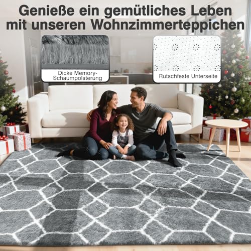Tapis de salon lavable et antidérapant, grand format 160 x 230 cm - 8