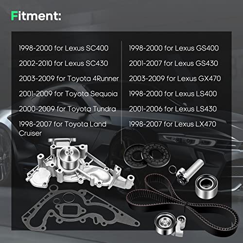 Scitoo Tbk298Wpt Timing Belt Kit Water Pump Fits 98-09 Lexus Toyota Tundra 4Runner Sequoia 4.7L 2Uzfe #TOP2