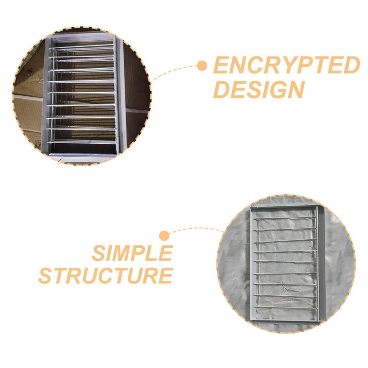 Puerta para Jaula de Pájaros de Hierro Reforzada Diseño Encriptado, Color Blanco, Paquete de 2 Piezas, Adecuado para Casetas de Aves y Suministros para Jaulas
