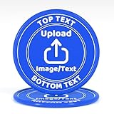 200 à 1 000 jetons de poker en plastique personnalisés, jetons de boisson personnalisés avec logo, image et texte, impression couleur double face pour bar, fête, cartes de visite et promotions (bleu)