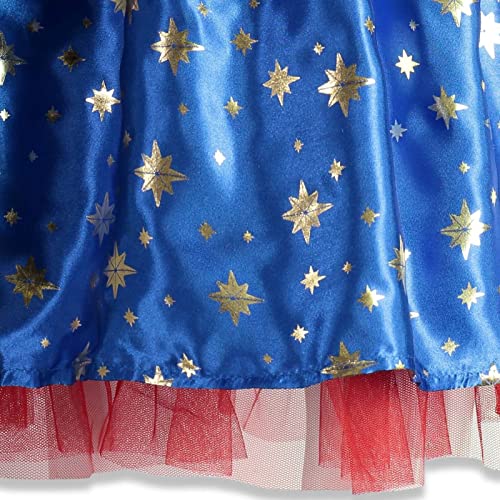 Marvel Avengers Captain Marvel Little Girls Tulle Cosplay Dress And Headband Red 5-6 #TOP5