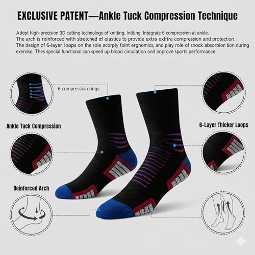 Image of Crew Socks for Women & Men Circulation, Diabetic and Neropathy Pain Relief, Swelling, Neuropathy, Runner, Nurses, Travel, Pregnancy, Flying- Pack of 2- (Green+ Black)