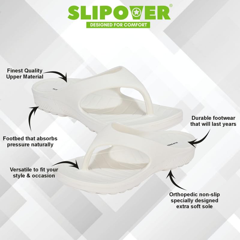 Image of SLIPOVER Flip Flop (W Boost) Slippers for Women Stylish|Comfortable|Soft|Lightweight|Anti-Skid|Arch Support|Lab Tested|Casual|EVA Slippers|Sandals|Chappals, Ideal for: Womens|Girls