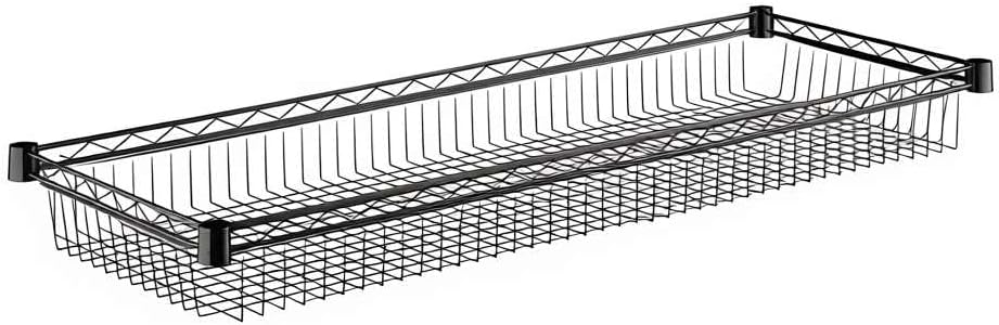 18" x 48" NSF Additional Wire Shelf Basket, Heavy Duty Replacement Chrome Shelf for Commercial Racks