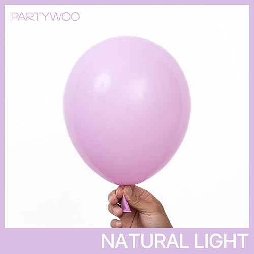 Vista 587 de PartyWoo Globos de color rosa claro, 100 globos de látex de color rosa pálido pastel de 12 pulgadas para graduación, boda, baby shower, revelación