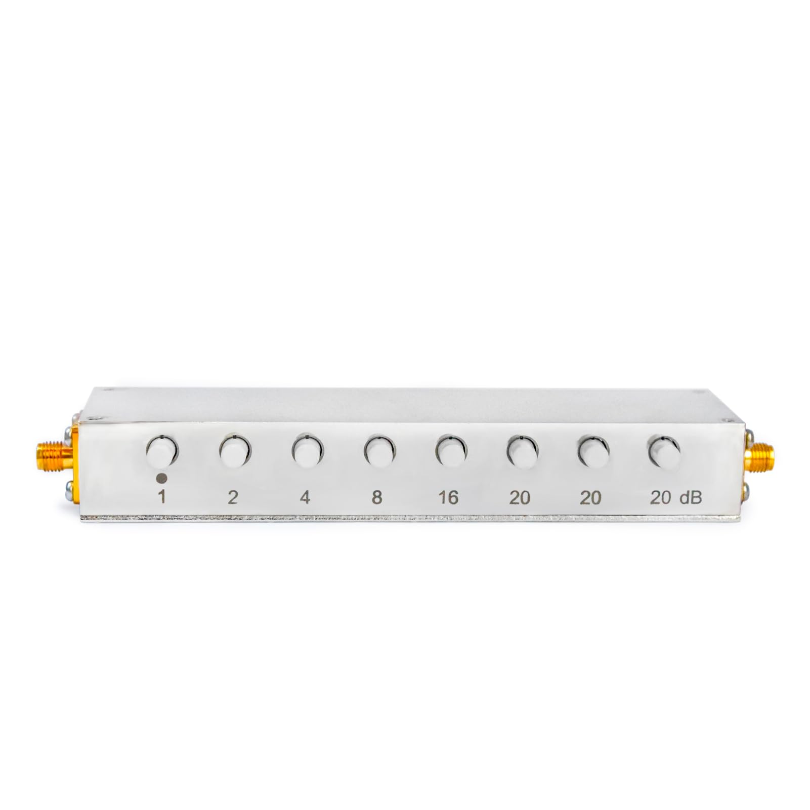 TOJOIN Atenuador de paso RF ajustable 0-90 dB SMA 50 ohmios CC a 2.5 GHz