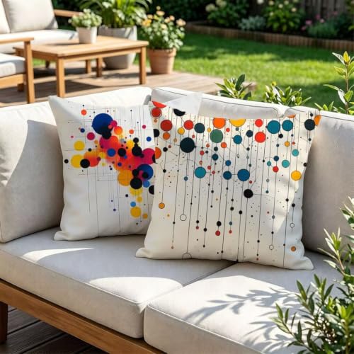 Image of Cushion Covers 40 x 40 Pack of 2 Velvet Garden Cushions, Colorful u-60