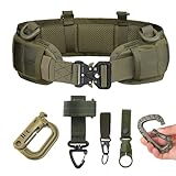 Diarypiece Outdoor-Gürtel, Wandergürtel mit robuster Metallschnalle, Camping-Gürtel, Taillengürtel, Hüftgurt, für Sicherheitskräfte und Outdoor-Enthusiasten, Nylon, Grün