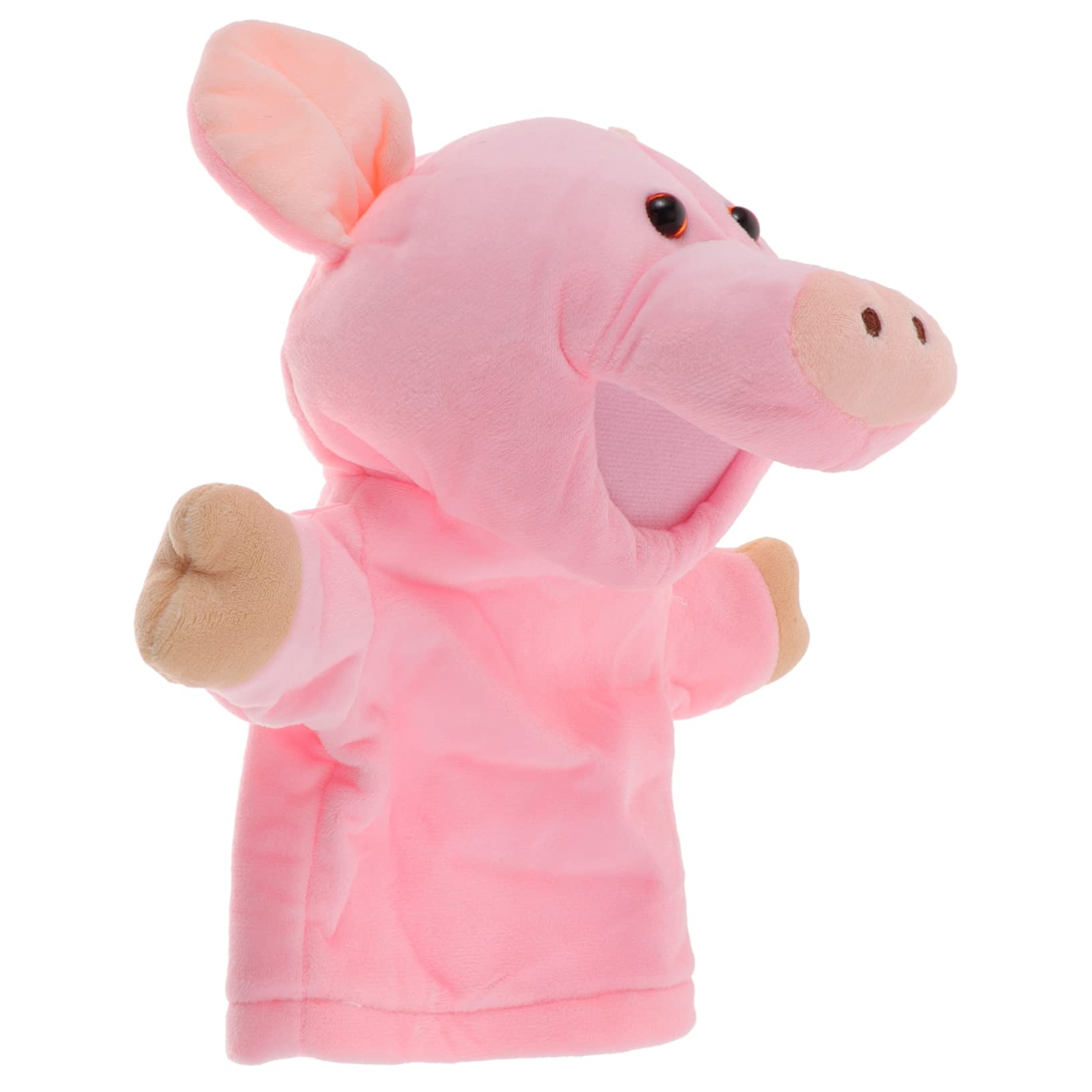 Marioneta de Mano de Cerdo de Peluche Rosa Juguete Educativo Felpa y Algodón PP Lavable para Niños Juegos de rol y Cuentos Antes de Dormir