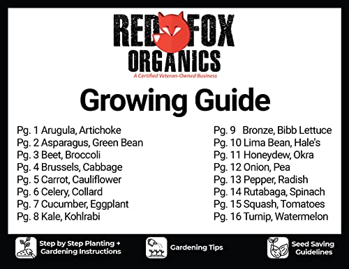 Non-Gmo Heirloom Seed Kit | 15,000+ Non-Hybrid Open-Pollinated Seeds | 35 Varieties Of Fruit And Vegetable Seeds |Easy Storage | Emergency Preparedness | Veteran Owned Business | Red Fox Organics #TOP5
