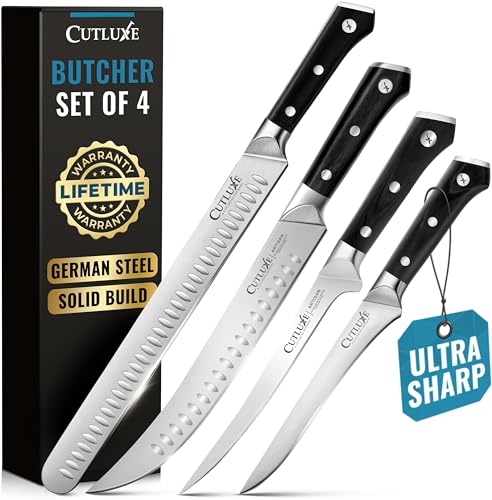 Cutluxe Butcher Knife Set, Brisket, Breaking, Boning & Fillet for Meat by Cutluxe - Used condition - US$110.19