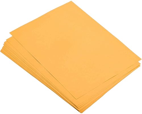 MECCANIXITY 100 hojas de papel de copia de color de 8 12 pulgadas, papel de impresora de 2.54 ozm, naranja fluorescente para impresión de oficina,
