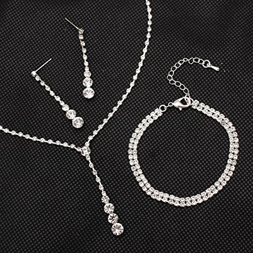 Silver-Plated-Elegant-Necklace-Earrings-Bride-Bridesmaid-Jewelry-Sets-for-Wedding-Prom-Crystal-Jewelry-Set-for-Women-Costume-Accessories