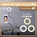 Retoo LED Ringlicht mit Stativ Selfie-Licht, Selfie-Lampe Schwanenhals Klemmlampe Handy Selfie Ring Licht Tisch Ringleuchte Live-Stream Makeup Fotografie YouTube Vlogs Dimmbare Tischringlicht 4'