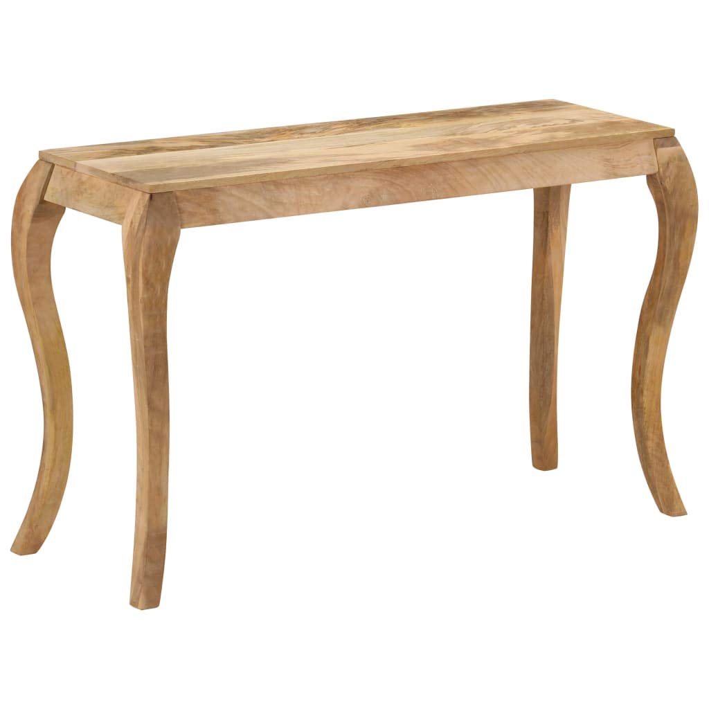 Mesa consola de madera maciza natural mueble artesanal exclusivo de 118 cm