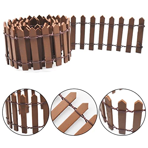 2 Stück Minizaun Aus Holz | 90cm Lang | Für Deko-Gärten