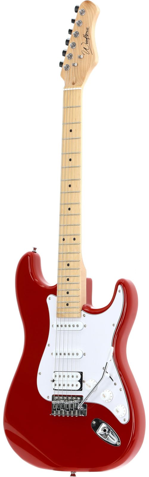 Woodbrass ST100 - Guitarra eléctrica para principiantes, color rojo