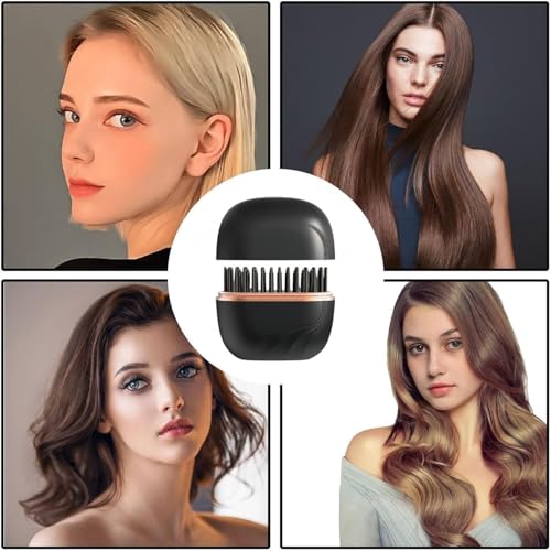 Image of BWOGUE Mini Wireless Straight Hair Brush, USB Rechargeable Portable Hair Straightener Comb with 3 Heat Settings, Quick Heating Plates for Smooth Styling, Perfect for Hair Stylist, Salon Professional