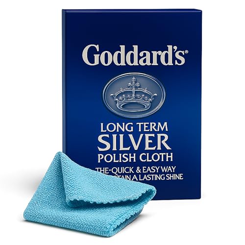 Goddard's Silver Polish Cloth - Long Term Silver Polish Cloth for Cleaning Silver Jewelry, Gold, Dinnerware, Silverware, Antiques - Quick and Easy Way to Maintain Long Lasting Shine
