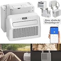 Sichler Haushaltsgeräte Klimaanlage Wohnwagen: Mobile Split-Klimaanlage, Entfeuchterfunktion, WLAN & App, 5.000 BTU/h (Wohnmobil, Mini Split, PCs) – Ansicht 2